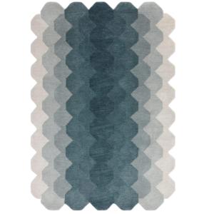 Tapis moderne tufté main en laine  Bleu 200x290 cm