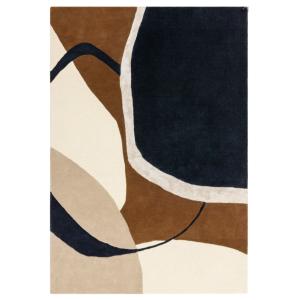 Tapis moderne tufté main en laine  Marron 120x170 cm