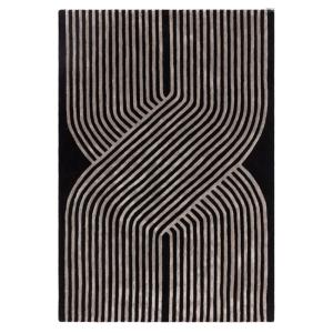 Tapis moderne tufté main en laine  Noir 160x230 cm
