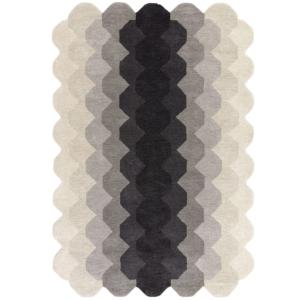 Tapis moderne tufté main en laine  noir 200x290 cm