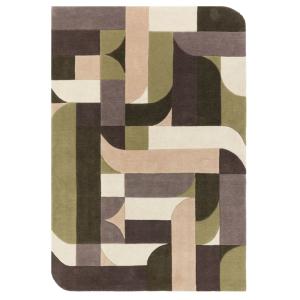 Tapis moderne tufté main en laine  Vert 160x230 cm