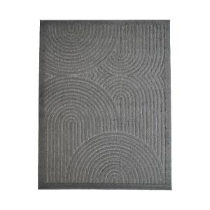 Tapis motif arc en relief en relief gris 160x220