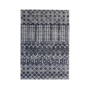 Tapis   motif géo bleu 120x170