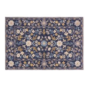 Tapis motifs floraux tuftés multicolore 160x230