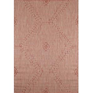 Tapis motifs géométriques rose - 70x140
