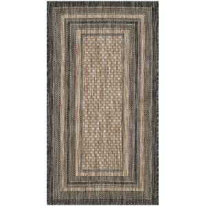 Tapis naturel / noir 61 x 109 cm