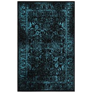Tapis Noir / Sarcelle 91 X 152 cm