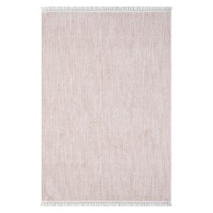 Tapis Nova laineux à franges Rose 120x170cm