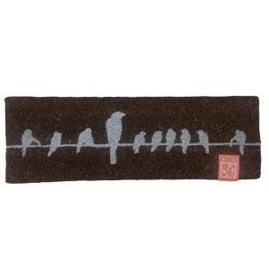 Tapis oiseaux marron coco 75 x 25 cm