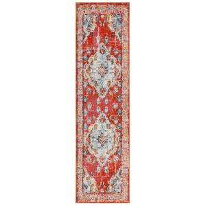 Tapis orange / bleu 66 x 122 cm