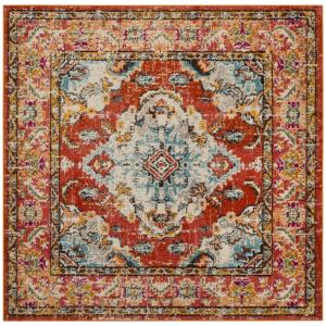 Tapis Orange / Light Blue 122 X 122 cm