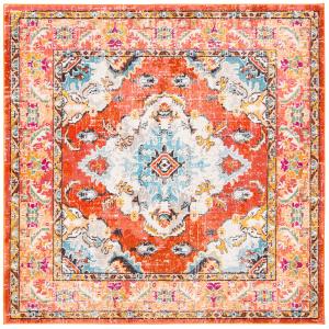 Tapis Orange / Light Blue 201 X 201 cm