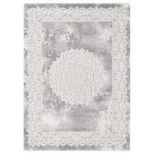 Tapis oriental motif ethnique, idéal pour grand salon, gris…