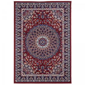 Tapis oriental motif ethnique, idéal pour un salon, rouge 2…