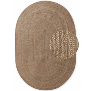 Tapis Ovale en Jute Marron 160x230cm