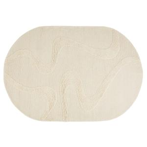 Tapis ovale tufté écru 160x230