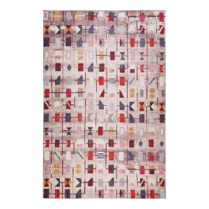 Tapis plat motif géométrique multicolore 140x200