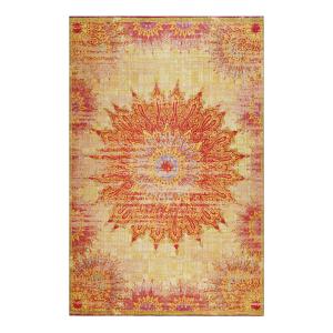 Tapis plat motif oriental vintage orangé 240x340