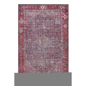 Tapis plat motif vintage rouge et noir pour une déco bohème…