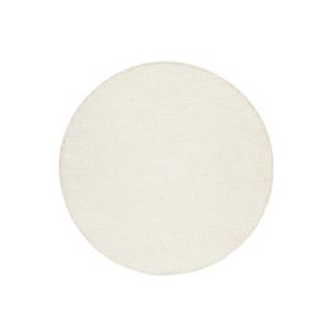 Tapis plat rond fait main laine vierge et jute crème 200 D