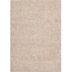 Tapis poil long salon doux uni, beige, 200 x 290 cm