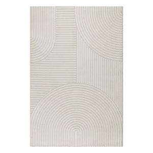 Tapis poils courts arches scandinaves, crème, 140 x 200 cm