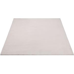 Tapis poils courts en peau synthétique uni, beige, 140 x 20…