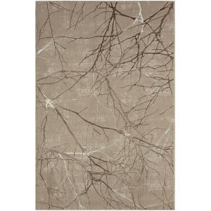 Tapis poils courts nœuds salon moderne, beige, 80 x 300 cm