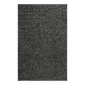 Tapis poils longs effet bouclette gris anthracite 120x170