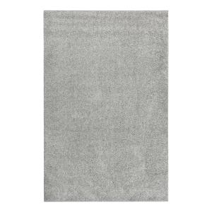 Tapis poils longs effet bouclette gris clair 133x200