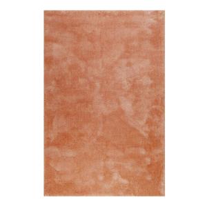 Tapis poils longs tufté saumon cognac 200x290