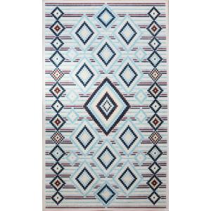 Tapis polyester bleu 120 x 180 cm