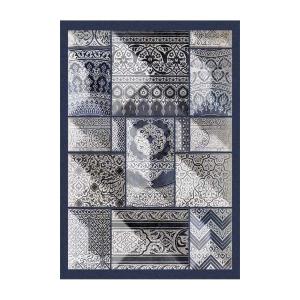 Tapis polyester bleu 160 x 230 cm