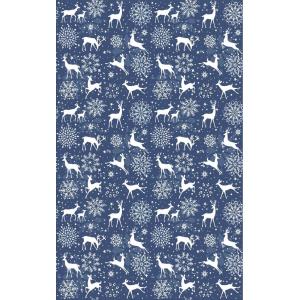 Tapis polyester bleu 70 x 140 cm