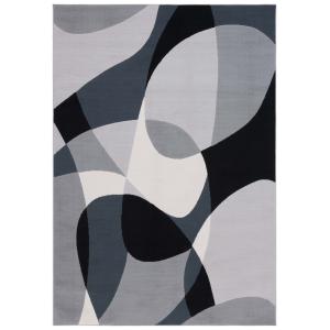 Tapis Polyester Grey / Black Ivory 160 X 229 cm