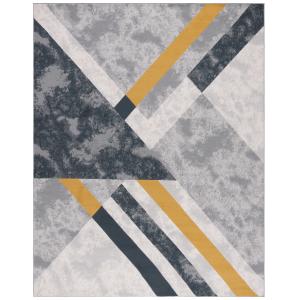 Tapis Polyester Grey / Gold Black 244 X 305 cm