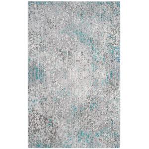 Tapis Polyester Gris/Bleu 122 X 183 cm