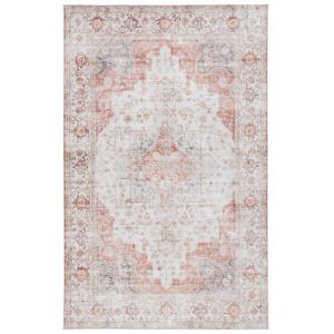Tapis Polyester Gris clair/Rouille 152 X 244 cm