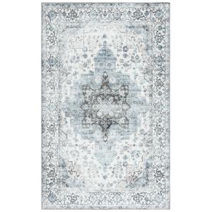 Tapis Polyester Ivory / Blue 122 X 183 cm