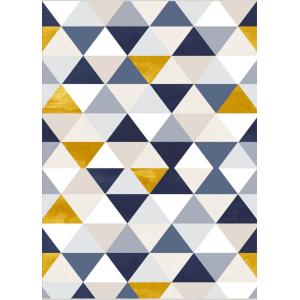 Tapis polyester jaune 200 x 290 cm