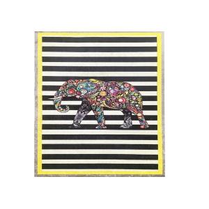Tapis polyester jaune 60 x 90 cm