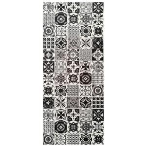 Tapis polyester noir 50 x 120 cm