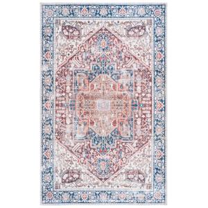 Tapis Polyester Red / Navy 122 X 183 cm