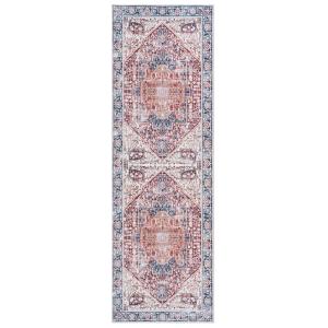 Tapis Polyester Red / Navy 76 X 244 cm