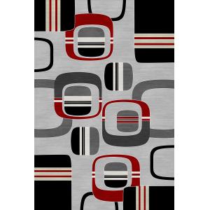 Tapis polyester rouge 80 x 150 cm