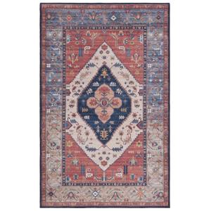 Tapis Polyester Rouille / Bleu 76 X 305 cm