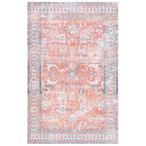 Tapis Polyester Rust / Aqua 122 X 183 cm