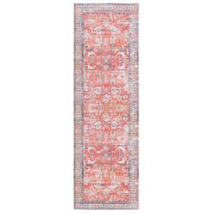Tapis Polyester Rust / Aqua 76 X 244 cm