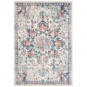 Tapis Polypropylène Crème/Bleu 91 X 152 cm
