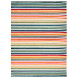 Tapis polypropylène ivoire/vert 135 x 196 cm